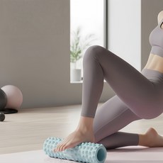 [재고 정리 세일] 융풍 폼롤러 종아리 마사지 롤러 미니 폼롤러 마사지 롤러, 1개, 푸른 색