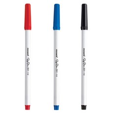 모나미 사인펜 351 DZ, 36개 혼합 (흑12+청12+적12), 1개