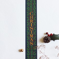 [오브제스타] 크리스마스 그린리프 종이띠지 포장답례품, 30개