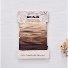 1mm 폴리에스터 왁스 코드 4in1 소분 팔찌실 매듭실 세트 왁스실 주얼리실 팔찌만들기, 1개, 08.브라운스톤