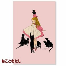 日本插畫家 Kurahashirei 明信片 精美印刷 傳遞溫馨祝福, 1個, 貓咪與我