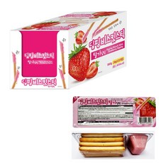 딥핑 비스킷 스틱 딸기 28g x20개, 20개