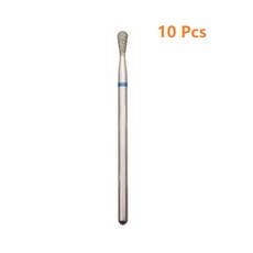 맷돌 배모양 3/32 "M 다이아몬드 Burrs 드릴 비트 손톱 매니큐어 용 스테인레스 스틸 커터 전문 네일 젤 도, 01 2.3mm 10pcs