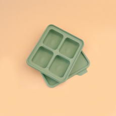 홍스마마 플래티넘 실리콘 이유식 큐브 이유식 준비물 얼음틀 아이스몰드 아이스 트레이 실리콘 몰드 마늘틀, 1개, 에메랄드, 90ml