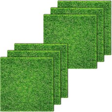 인형의 집 장식 DIY 장식을 위한 키저 6팩 요정 정원 잔디 6x6인치 미니어처 인공 공예, 6 Pack 12 x