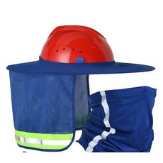 깡앤총총 안전모챙 햇빛가리개 여름용 안전 자외선차단, 1세트, 블루