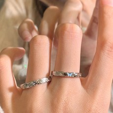 투니스 커플 언밸런스 불꽃놀이 나비 반지 2개입