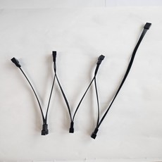 PWM 팬 스플리터 케이블 - 6포트 확장형 - 3핀/4핀 혼합 연결 메인보드 연장선, 1개 1개