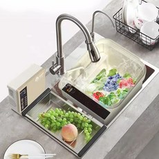 가정용 주방 초음파 세척기 설거지 과일 채소 세척, 상세 페이지 참고, Q7-400HP 슈퍼모델(오존 특수수조 포함)