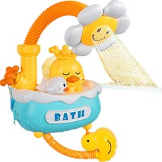 兒童洗澡玩具 小鴨子花灑 電動噴水淋浴, 萌鴨戲水花灑, 1個