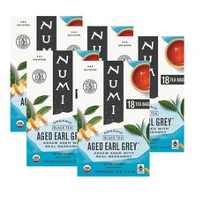 누미티 에이지드 얼그레이 베르가못 홍차 블랙티 티백 Numi tea Black Earl Grey Bergamot, 5개