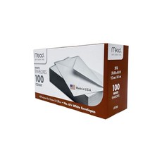 봉투 16.5cm(6 3/4인치) 길이 화이트 - 100개 박스, 봉투 16.5cm(6 3/4인치) 길이 화이트 - 10