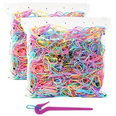 이쁨달다 트윈봉봉 대용량 칼라밴드 고무줄 100g x 2p + 이지컷 세트