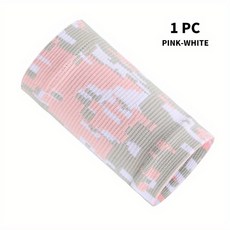 1pc 스포츠 손목 보호대 니트 압축 지원 밴드 가드 남자 여자 농구 피트니스 역도 보조, PINK-WHITE