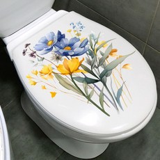 태쓰 화장실 변기 인테리어 데코 스티커, 코스모스