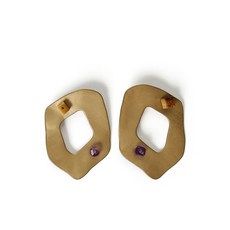 트윈셋 타원형 이어링