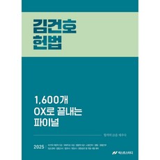 2025 김건호 헌법 1 600개 OX로 끝내는 파이널, 2025 김건호 헌법 1,600개 OX로 끝내는 파이널, 김건호(저), 넥스트스터디