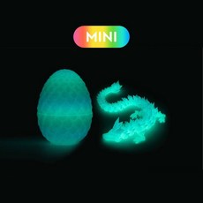 22cm 3D 프린팅 드래곤 8.5cm 에그 크리스탈 재미있는 가정 사무실 장식 멋진 중국 축제 피규어, 10 Luminous color