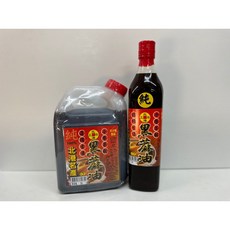 源夏商行 正宗北港 純黑蔴油, 1個, 520g(玻璃瓶裝