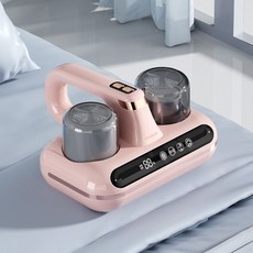 집먼지진드기청소기 침구살균청소기 초음파 진공 흡입 자외선 무선, 한국어, 핑크(카트리지5개)