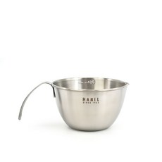 한일STS 손잡이 스텐계량컵(500ml) 계량믹싱볼 col+780iT