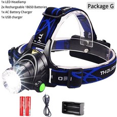 LED 라이트 ABLE 18650 긴급 램프 방수 손전등 캠핑 충전식 하이킹, 07 Package G_01 T6-8000 Lumen, 1개