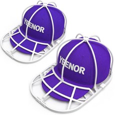 YEENOR 세탁기용 모자 와셔 케이지 - 야구 모자 클리너 랙 볼 캡 세척 식기 세척기 사용 가능 식기 세척기의 모자 세척 및 보호에 적합 (화이트 1팩), 2 Packs