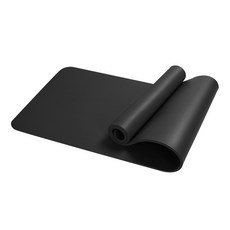 【單人加大加厚】瑜珈墊 NBR環保瑜珈墊 超厚瑜伽墊 運動器材 瑜珈巾 宅配現貨 183cm*80cm*15mm, 1個, 單人加大 黑色(附綁帶 網套), 深藍、黑色、紫色