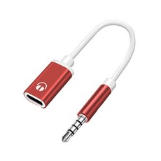 수-C 타입 암 헤드폰 Aux 케이블 변환기 C 타입-3.5mm 잭 변환기 이어폰 오디오 어댑터 케이블 3.5mm 1 개 2 개, [03] red * 1개