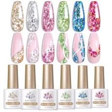 BORN PRETTY 본프리티 홀리데이 글리터 컬러젤 6종 젤네일, 1개