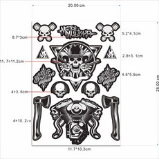 할리 데이비슨용 비닐 오토바이 스티커 로고 탱크 헬멧 자전거 데칼, 6