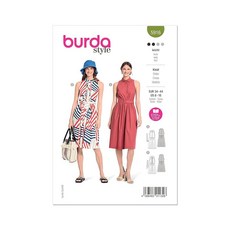 Burda 스타일 X05916BURDA 미세스 프론트 버튼 드레스 바느질 패턴 패킷 디자인 코드 B5916 사이즈 8-18 34-44 355370