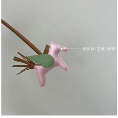 오렌지 백참가죽 백참 양가죽 가방참 태슬 1 드림퍼플 검은색 키홀더 말, 1개, Z. 벚꽃 핑크 골드 크리켓 그린