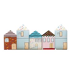 加厚防撞小房子城堡嬰兒床圍, 五彩冰淇淋(一套4個房子)(現貨)