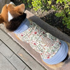 福媽寵物 狗狗刷毛背心 - 大型犬適用 (米克斯 黃金 拉拉 哈士奇 邊境), 1個, 加絨復古花白色