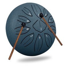 LEKATO 슬릿 드럼 스틸 텅 드럼 수납 가방 포함 (네이비 블루)