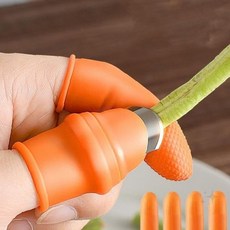 주방용 실리콘 엄지 손가락 칼 야채 손질 과일 껍질 제거 조리 보조도구, 1개, 여성용