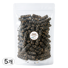코코한과 구운 참마 흑임자스틱 400g 바삭하고 고소한 건강한 부모님 간식, 5개