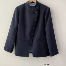 수입 윙 날개 넥 정장 사선 블 패치 네이비 슈트 자켓 버튼