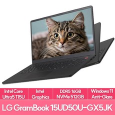 LG전자 그램북 15UD50U-GX5JK, WIN11 Home, 16GB, 512GB, 타이탄블랙