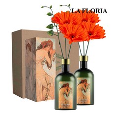 라플로리아 꽃 디퓨저, 2개, 500ml, S3제주동백향/B8거베라L12/오렌지