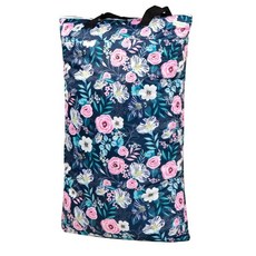 웨그리코 대형 재사용 가능한 걸이식 젖은 마른 천 기저귀 가방블랙, Flower-1, 1