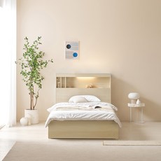 수납침대 리브우드 디에고 LED 헤드 3단 수납침대 (매트리스선택), 아카시아 매트리스 미포함