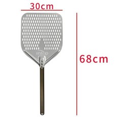 피자패들 베이킹 도구 3개세트 용 화덕 회전식 스텐, 12인치 천공 사각 주걱 36cm 손잡이