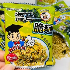 天福素脆麵 海苔脆麵 全素點心麵 酥脆涮嘴, 250g, 1個