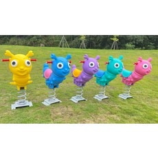 놀이터 스프링 목마 공원 동물 흔들말 시소 야외 흔들의자, 1개, 신형 블랙