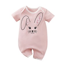 雪倫小舖 短袖包屁衣 寶寶短袖連身衣 爬服 透氣童裝 嬰兒服 外出爬服