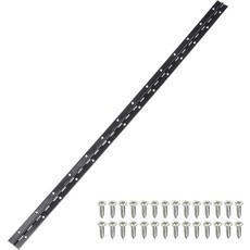 uxcell 피아노 힌지 30인치 x 1.2인치 스테인리스 스틸 연속 도어 힌지구멍 포함 보트 캐비닛 박스 가구용 블랙, 24 Inch x 1.2, Black