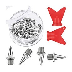 핫탑 32개 1/4 3/8인치 트랙 스파이크 스테인리스 스틸 및 스프린트 스포츠 쇼트 러닝용 렌치가 장착된 크로스 컨트리 골프화