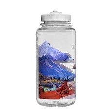 Nalgene 1000 ml 寬口水壺 戶外運動耐熱水壺, 1個, 混合景觀